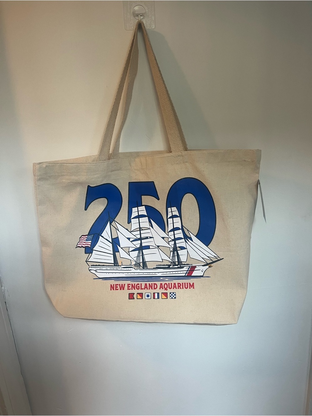 New England Aquarium Limited Edition Tall Ships 250 Large Tote Bag NWT